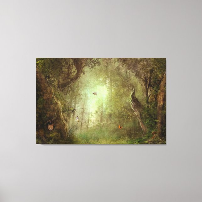 Butterfly Grove Wrapped Canvas Leinwanddruck (Vorderseite)