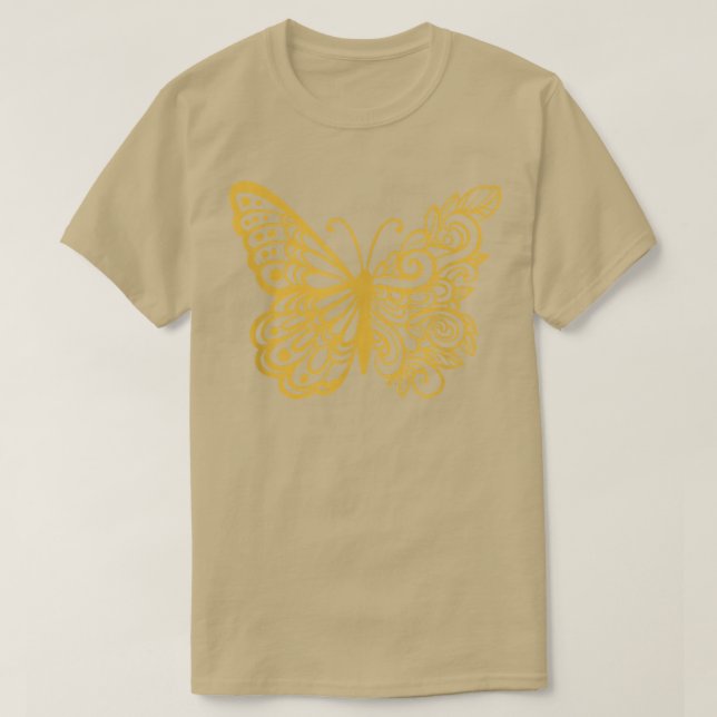 Butterfly Grunge Fairycore Ästhetische Ornamentik  T-Shirt (Design vorne)