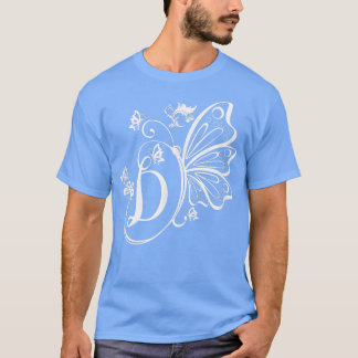 Butterfly Grunge Fairycore ästhetischer Letter D M T-Shirt