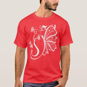 Butterfly Grunge Fairycore ästhetischer Letter S M T-Shirt