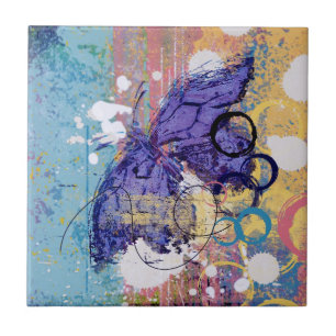 Butterfly Grunge Fliese