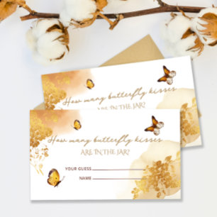 Butterfly Guess Wie viele Butterfly Kisses Begleitkarte