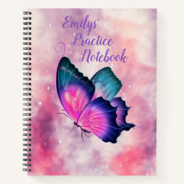 Butterfly Handwriting Practice Book Notizbuch