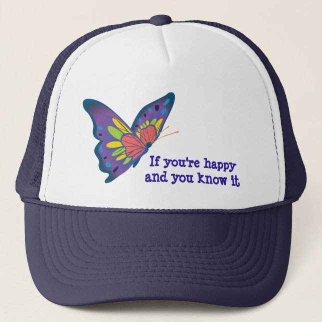 Butterfly Hat - Happy Hat Truckerkappe (Vorderseite)