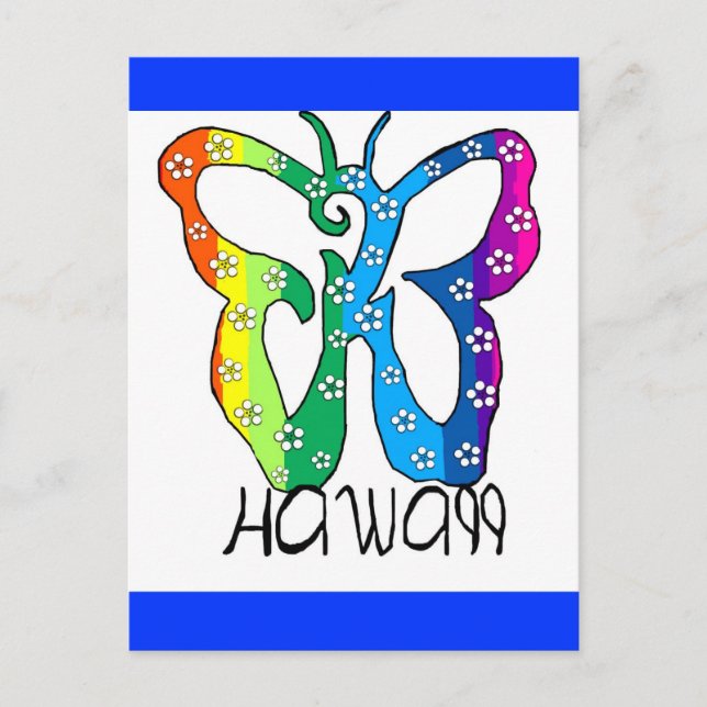 Butterfly Hawaii Sprichwort Postkarte (Vorderseite)