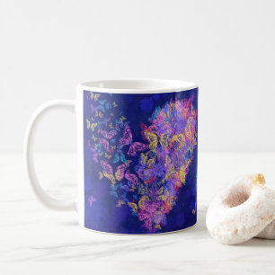 Butterfly Heart Coffee Tasse