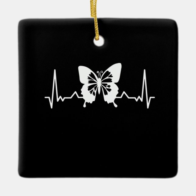 Butterfly Heartbeat Keramikornament (Vorderseite)