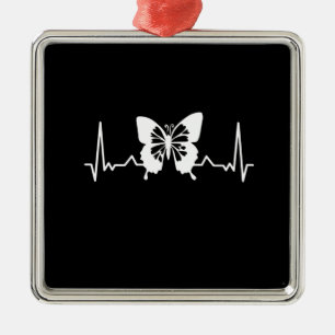 Butterfly Heartbeat Ornament Aus Metall
