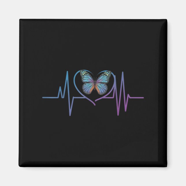 Butterfly Heartbeat Suizidbewusstsein Magnet (Vorne)