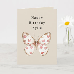 Butterfly Hearts Geburtstag Karte