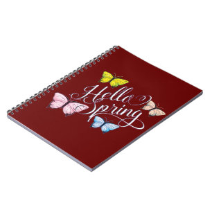Butterfly Hello Spring Notizblock