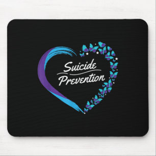 Butterfly Herz Suizid Bewusstsein psychische Gesun Mousepad