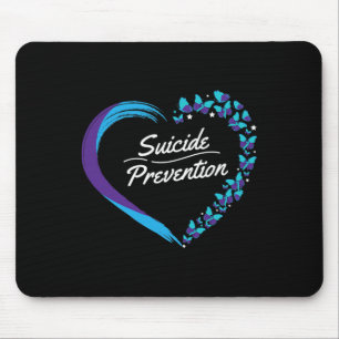 Butterfly Herz Suizid Bewusstsein psychische Gesun Mousepad