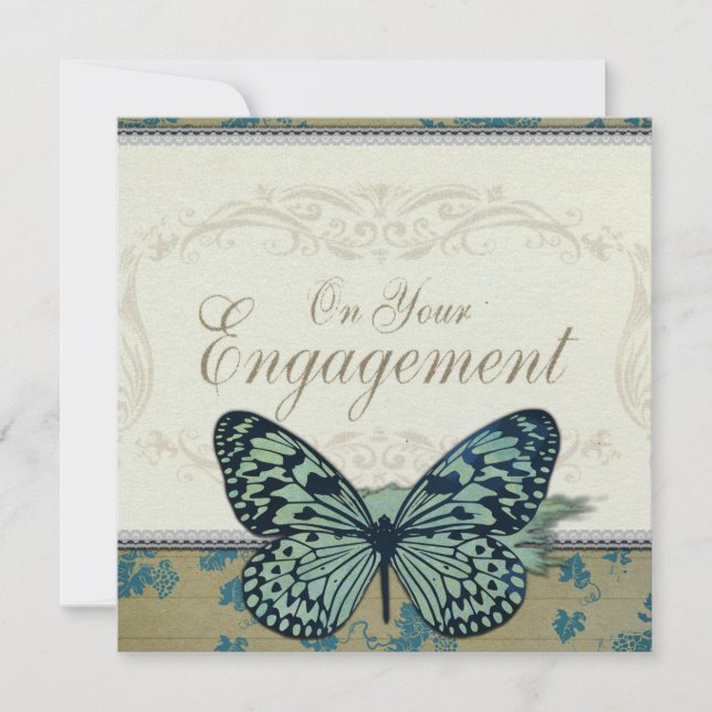 Butterfly Herzlichen Glückwunsch zur Verlobung (Vorderseite)