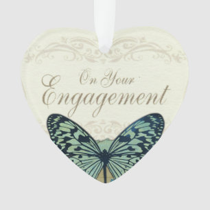 Butterfly Herzlichen Glückwunsch zur Verlobung Ornament