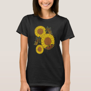 Butterfly Hippie Blume Blüten Sunshine Sunflove T-Shirt