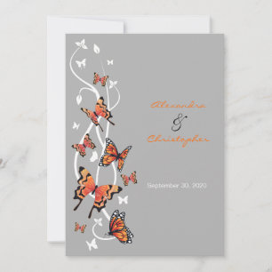 Butterfly-Hochzeitsankündigung Einladung