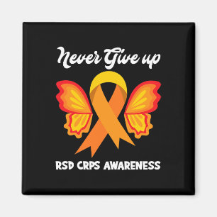 Butterfly Hope Fighter Orange Ribbon RSD CRPS Awar Magnet