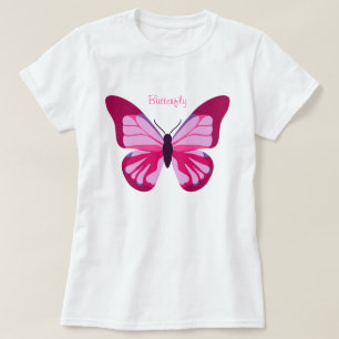 Butterfly Hübsch Pink Lila T-Shirt