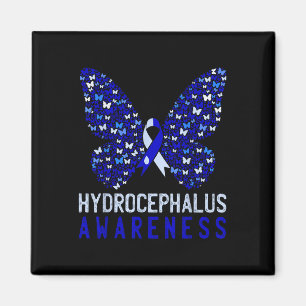 Butterfly Hydrocephalus Awareness Montag Blue Ribb Magnet