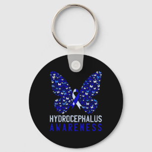Butterfly Hydrocephalus Awareness Montag Blue Ribb Schlüsselanhänger