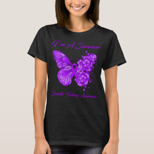 Butterfly I bin ein Überlebender häuslicher Gewalt T-Shirt
