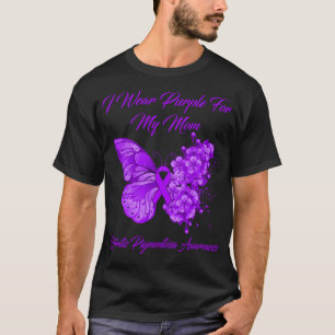 Butterfly I Wear Purple For my Mom Retinitis Pigme T-Shirt