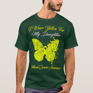 Butterfly I Wear Yellow For My Daughter Childhood T-Shirt