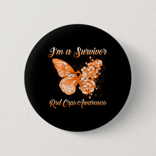 Butterfly Ich bin ein Survivor RSD CRPS Bewusstsei Button