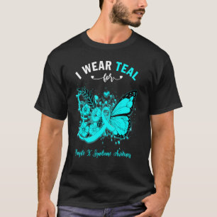 Butterfly Ich trage Aquamarin für Fragile X Syndro T-Shirt