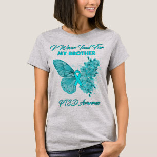 Butterfly Ich trage Aquamarin für meine Bruder PTS T-Shirt