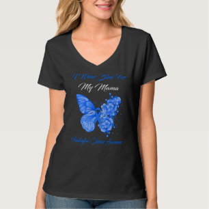 Butterfly Ich trage Blau für Mama Huntingtons Dis T-Shirt