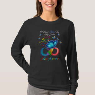 Butterfly Ich trage Blau für meine Schwester Autis T-Shirt