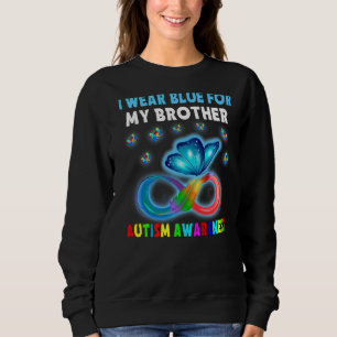 Butterfly Ich trage Blau für meinen Bruder Autismu Sweatshirt