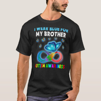 Butterfly Ich trage Blau für meinen Bruder Autismu T-Shirt