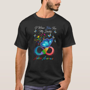 Butterfly Ich trage Blau für meinen Daddy Autismus T-Shirt