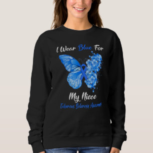 Butterfly Ich trage Blau für meinen Nichte Tuberou Sweatshirt