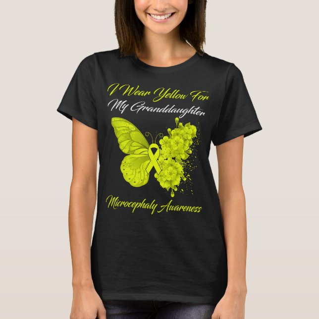 Butterfly Ich trage Gelb für meine Enkelin Micro T-Shirt (Vorderseite)