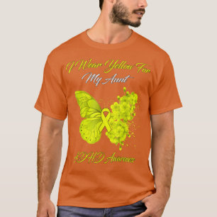 Butterfly Ich trage Gelb für meine Tante ADHD Awar T-Shirt