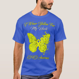Butterfly Ich trage Gelb für meinen Onkel ADHD Awa T-Shirt