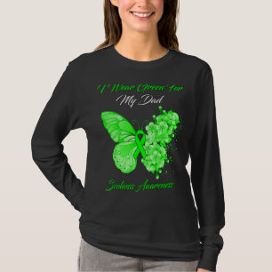 Butterfly Ich trage Grün für meinen Vater Scoliose T-Shirt