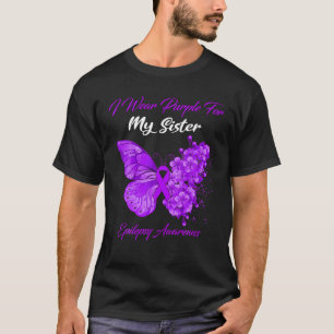 Butterfly Ich trage Lila für meine Schwester Epile T-Shirt