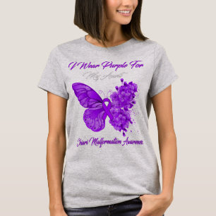 Butterfly Ich trage Lila für meine Tante Chiari Ma T-Shirt