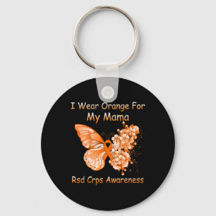 Butterfly Ich trage Orange für meine Mama RSD CRPS Schlüsselanhänger