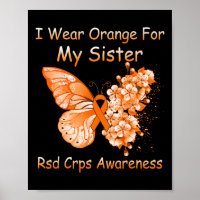 Butterfly Ich trage Orange für meine Schwester Rsd