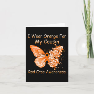 Butterfly Ich trage Orange für meinen Cousin RSD C Karte