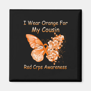 Butterfly Ich trage Orange für meinen Cousin Rsd C Magnet