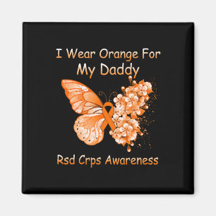 Butterfly Ich trage Orange für meinen Daddy RSD CR Magnet
