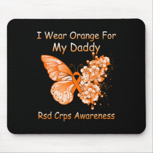 Butterfly Ich trage Orange für meinen Daddy RSD CR Mousepad