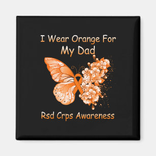 Butterfly Ich trage Orange für meinen Vater Rsd Cr Magnet